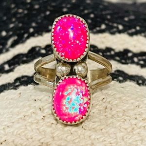 COPY - Pink Fire Opal Stone Ring